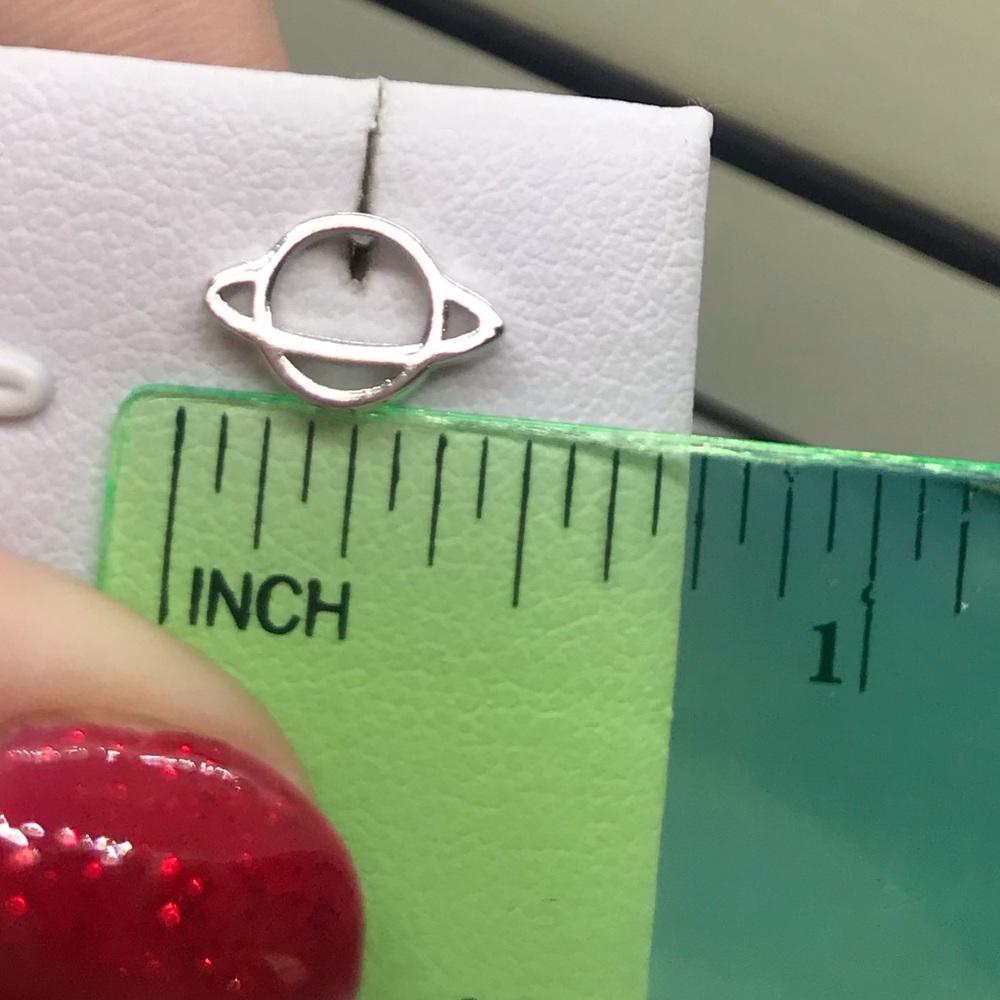 Sterling Silver 925 Star Stud Earrings - Picture 3 of 3